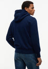 Tommy Hilfiger Embroidered Logo Flag Hoodie, Carbon Navy