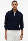 Tommy Hilfiger Textured Quarter Zip Sweater, Navy
