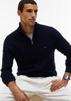 Tommy Hilfiger Textured Quarter Zip Sweater, Navy