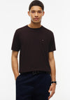 Tommy Hilfiger Crew Neck Embroidered Flag T-Shirt, Chocolate Brown