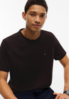 Tommy Hilfiger Crew Neck Embroidered Flag T-Shirt, Chocolate Brown