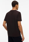 Tommy Hilfiger Crew Neck Embroidered Flag T-Shirt, Chocolate Brown