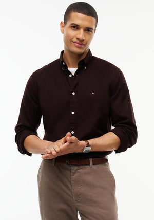 Tommy Hilfiger Flex Flannel Shirt, Chocolate Brown