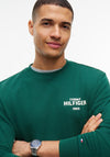 Tommy Hilfiger 1995 Logo Terry Crew Neck Sweatshirt, Ornamental Green