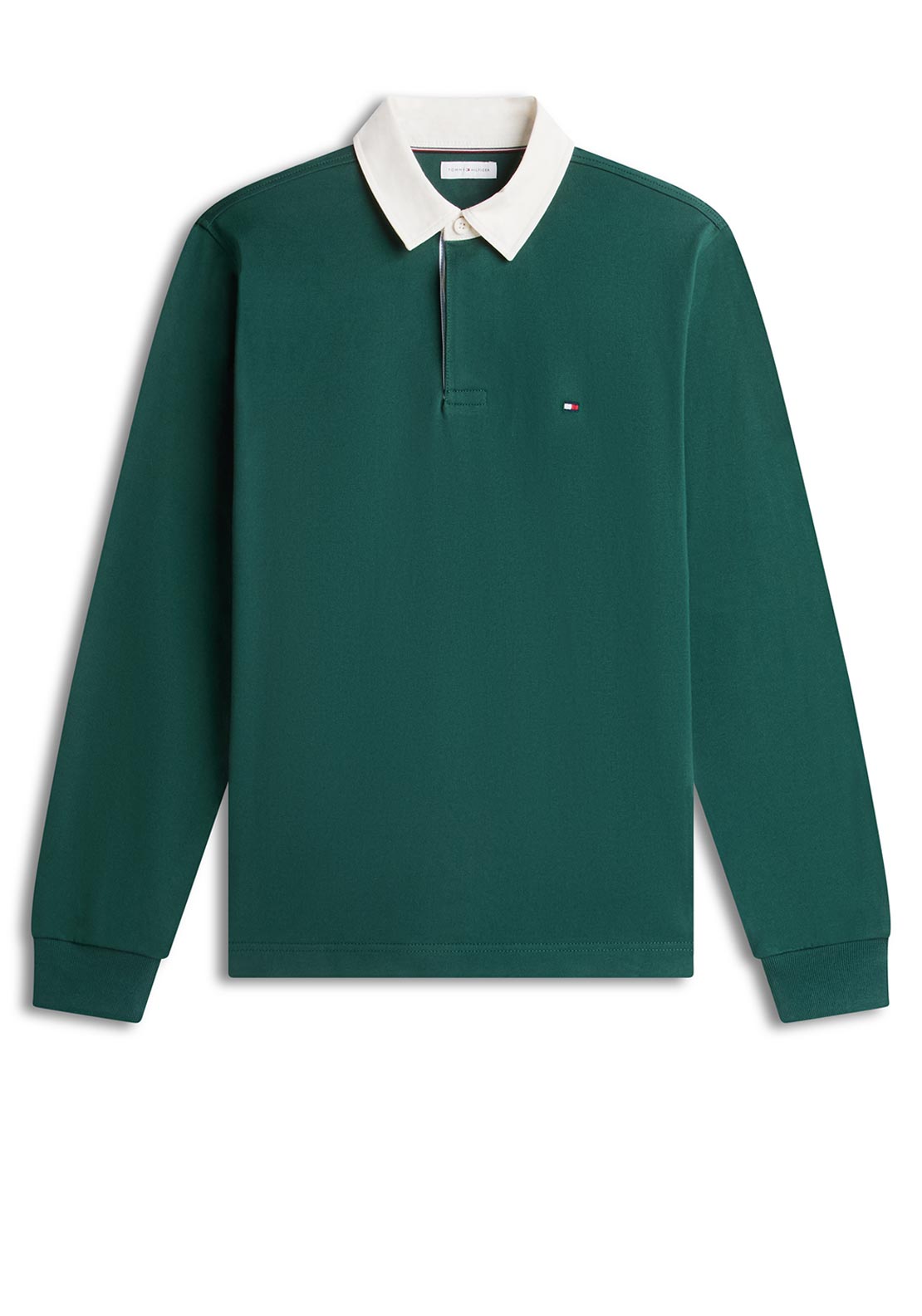 Tommy Hilfiger Essential Solid Rugby Shirt, Ornamental Green