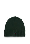 Tommy Hilfiger Flag Embroidery Cashmere Blend Beanie, Green