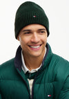 Tommy Hilfiger Flag Embroidery Cashmere Blend Beanie, Green