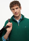 Tommy Hilfiger Pima Cotton Half Zip Sweater, Ornamental Green