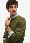 Tommy Hilfiger Cable Knit Crew Neck Sweater, Huntsman Green