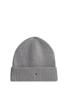Tommy Hilfiger Flag Embroidery Cashmere Blend Beanie, Grey Heather