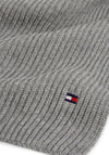 Tommy Hilfiger Flag Embroidered Scarf, Grey