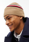 Tommy Hilfiger Global Stripe Wool Blend Beanie, Beige