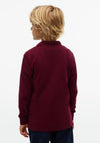 Tommy Hilfiger Boy Essential Long Sleeve Polo Shirt, Wine