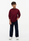 Tommy Hilfiger Boy Essential Long Sleeve Top, Wine