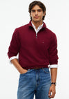Tommy Hilfiger Essential Quarter Zip Sweatshirt, Burgundy