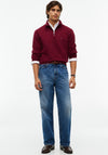Tommy Hilfiger Essential Quarter Zip Sweatshirt, Burgundy