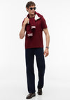 Tommy Hilfiger Crew Neck Embroidered Flag T-Shirt, Burgundy