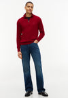 Tommy Hilfiger Pima Cotton Half Zip Sweater, Regatta Red