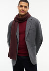Tommy Hilfiger Flag Embroidered Scarf, Red Wine Melange