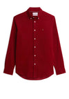 Tommy Hilfiger Flag Embroidered Corduroy Shirt, Autumn Red