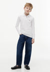 Tommy Hilfiger Boy Essential Long Sleeve Polo Shirt, White
