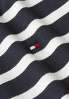 Tommy Hilfiger Womens 1985 Striped Polo Shirt, Breton Desert Sky & Ecru