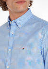 Tommy Hilfiger Flex Textured Gingham Shirt, Blue Spell