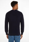 Tommy Hilfiger Textured Knit Crew Neck Jumper, Desert Sky