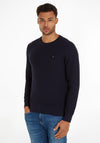 Tommy Hilfiger Textured Knit Crew Neck Jumper, Desert Sky