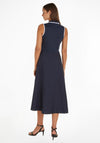 Tommy Hilfiger Womens Midi Polo Dress, Desert Sky
