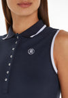 Tommy Hilfiger Womens Midi Polo Dress, Desert Sky