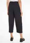 Tommy Hilfiger Womens Twill Wide Leg Cropped Trousers, Desert Sky
