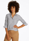 Tommy Hilfiger Poplin Regular Striped Shirt, Grey and White