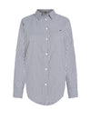 Tommy Hilfiger Poplin Regular Striped Shirt, Grey and White