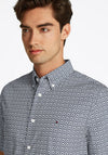 Tommy Hilfiger Geo Print Short Sleeve Shirt, Navy