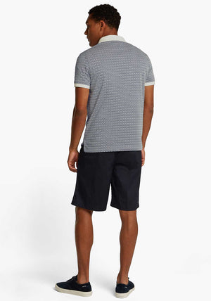 Tommy Hilfiger Interlock Polo Shirt, Ivory & Navy