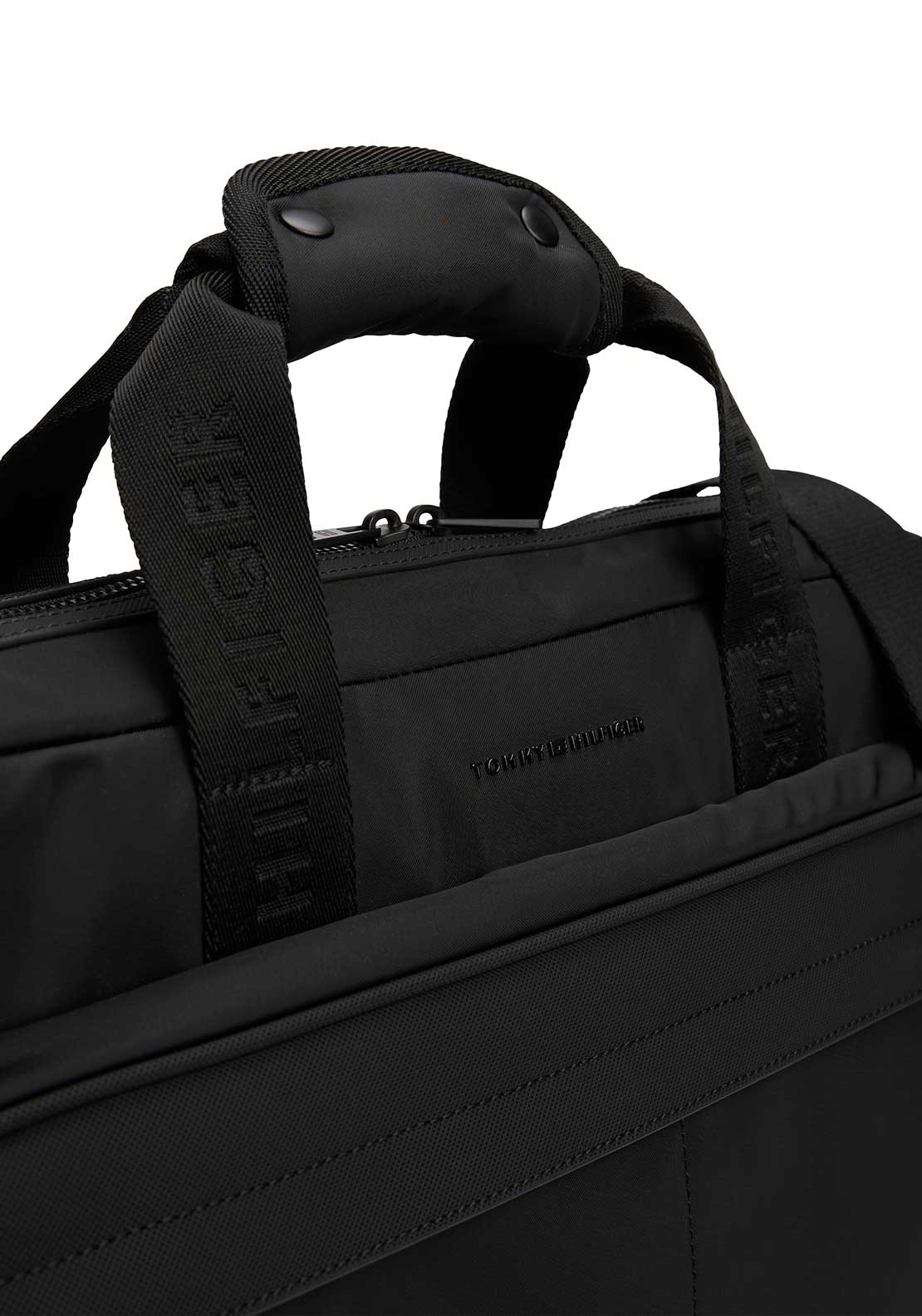 Tommy Hilfiger Repreve Metal Logo Laptop bag, Black