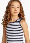Tommy Hilfiger Girl Rib Lace Tank Top, Navy