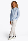 Tommy Hilfiger Boys Grandfather Long Sleeve Shirt, Blue