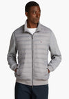 Tommy Hilfiger Stand Up Collar Quilted Jacket, Medium Grey Heather