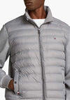 Tommy Hilfiger Stand Up Collar Quilted Jacket, Medium Grey Heather