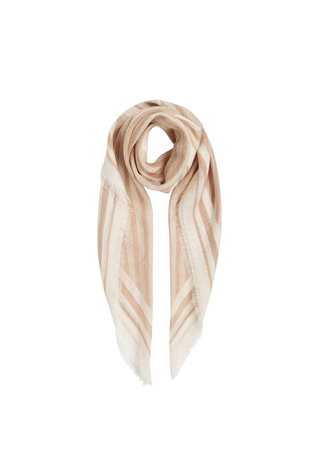 Tommy Hilfiger Linen Square Monogram Scarf, Beige