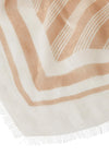 Tommy Hilfiger Linen Square Monogram Scarf, Beige