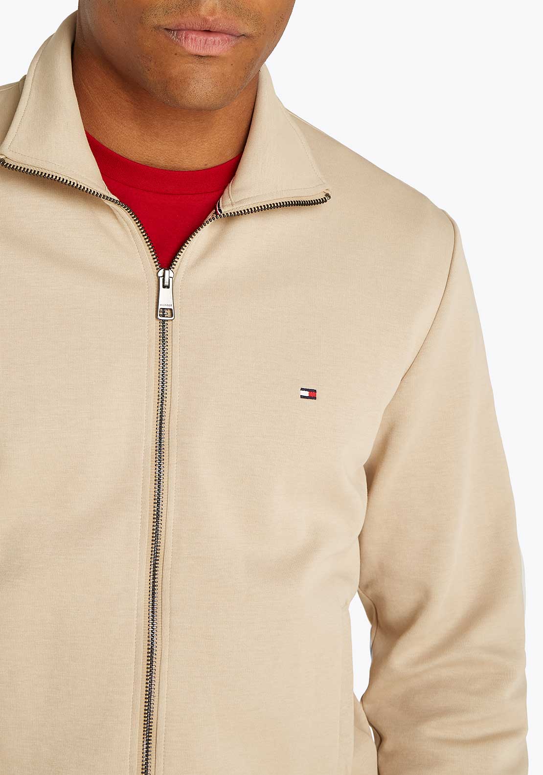 Tommy Hilfiger Essential Flag Full Zip Sweatshirt, Sand