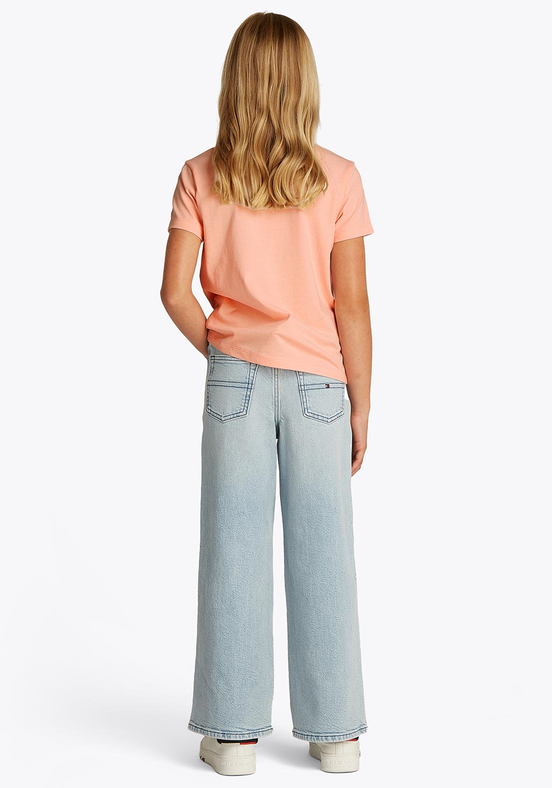 Tommy Hilfiger Girl Short Sleeve Varsity Tee, Coral