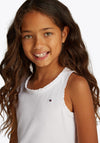 Tommy Hilfiger Girl Rib Lace Tank Top, White