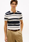 Tommy Hilfiger Pique Multi Stripe Polo Shirt, Navy & Ivory