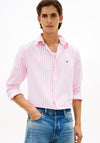 Tommy Hilfiger Flex Poplin Stripe Shirt, Classic Pink