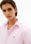 Tommy Hilfiger Flex Poplin Stripe Shirt, Classic Pink