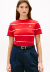 Tommy Hilfiger Logo Embroidery Jersey Crew Neck T-Shirt, Red